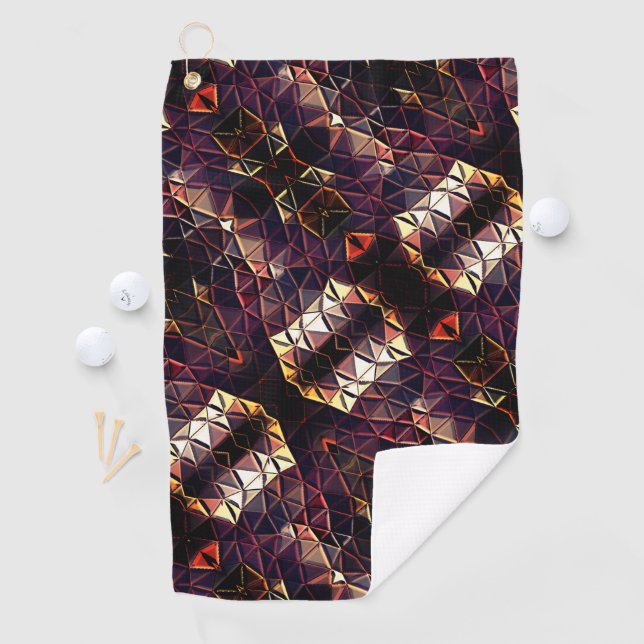 Spiegelung von Dreiecken, die seltsame Formen erze Golfhandtuch (Insitu)