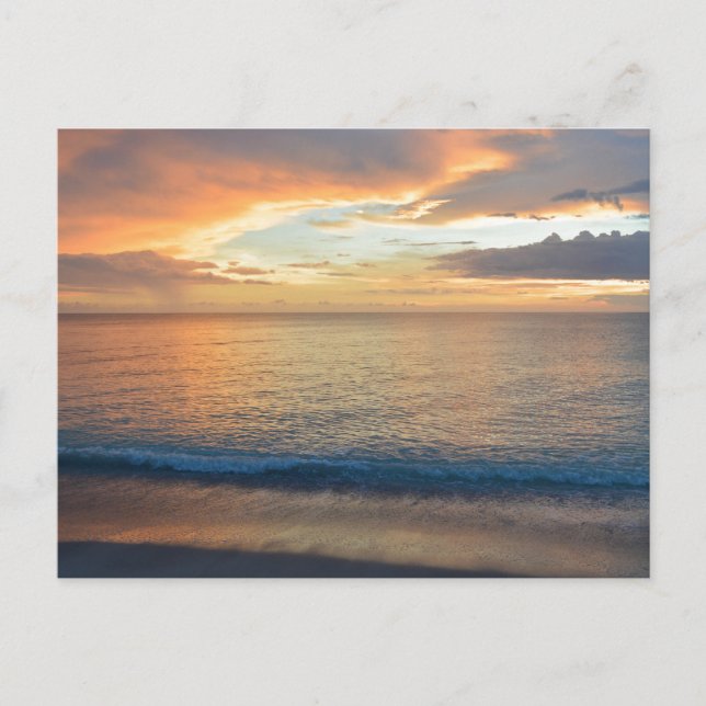 Spiegelungen bei Sonnenuntergang im Wasser Postkarte (Vorderseite)