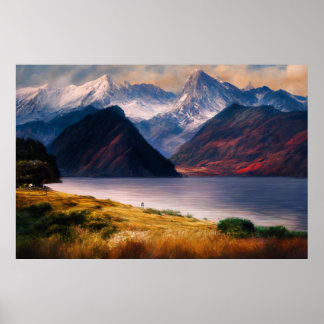 Spiegelungen der Sonnenuntergänge Poster