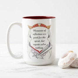 Spiegle dich, aber bereue nicht Inspirierender Bec Zweifarbige Tasse