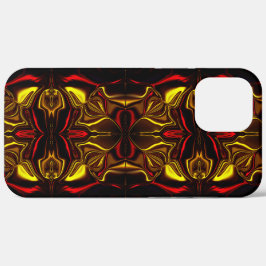 Spieglein - Gold und rot gebogene Spuren mit dunkl Case-Mate iPhone Hülle
