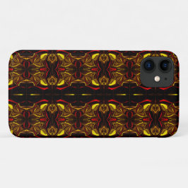 Spieglein - Gold und rot gebogene Spuren mit dunkl Case-Mate iPhone Hülle