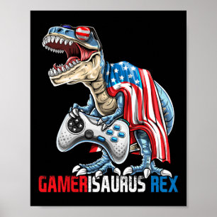 Spiel 4. Juli T Rex Dinosaur Amerisaurus Rex Bo Poster