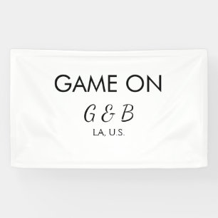 Spiel an Paarname Hochzeitsfeier Ort Stadt g Banner
