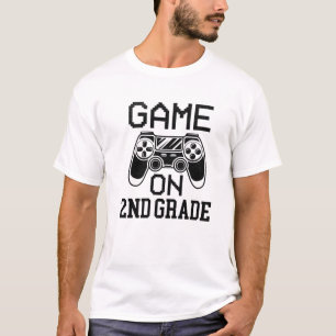 Spiel auf 2D-Video-Gamer zurück zur Schule T-Shirt