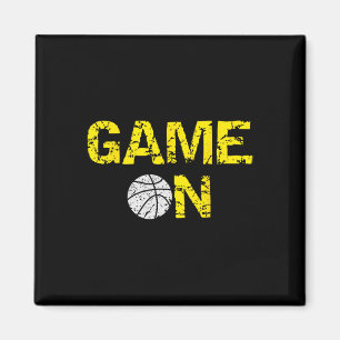 Spiel auf Basketball; Blue Black Yellow Gold Team  Magnet