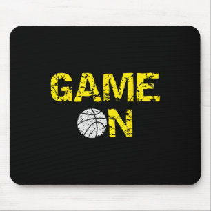 Spiel auf Basketball; Blue Black Yellow Gold Team  Mousepad