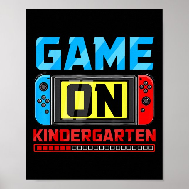 Spiel auf dem Kindergarten Gamer zurück zur Schule Poster (Vorne)