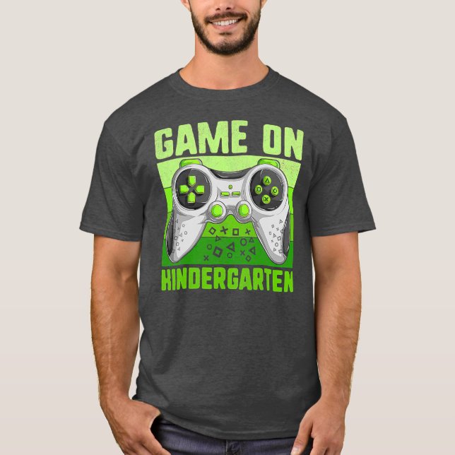 Spiel auf dem Kindergarten Zurück zur Schule Gamer T-Shirt (Vorderseite)