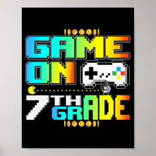 Spiel auf der 7. Stufe Gaming Video Gamer zurück n Poster