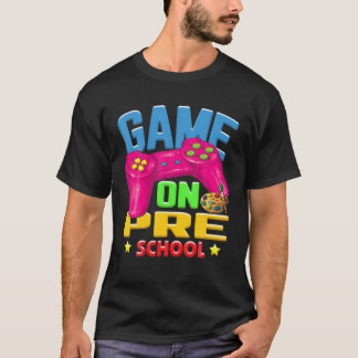 Spiel auf der Vorschule zurück in die Schule Video T-Shirt