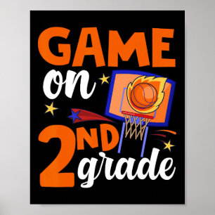 Spiel auf der zweiten Stufe Basketball zurück zur  Poster