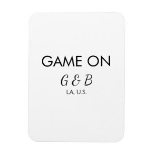 Spiel auf Paarname Hochzeitsfeier Ort Stadt g Magnet