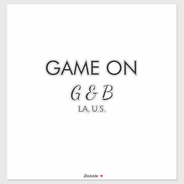 Spiel auf Pärchen Namen Hochzeitsfeier Platz Stadt Aufkleber (Blatt)