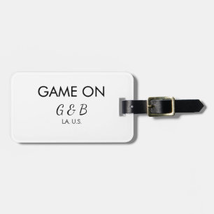 Spiel auf Pärchen Namen Hochzeitsfeier Platz Stadt Gepäckanhänger