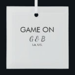 Spiel auf Pärchen Namen Hochzeitsfeier Platz Stadt Ornament Aus Glas<br><div class="desc">Gestaltung</div>