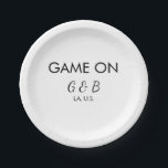 Spiel auf Pärchen Namen Hochzeitsfeier Platz Stadt Pappteller<br><div class="desc">Gestaltung</div>