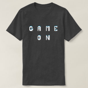 Spiel auf Retro-Pixelformat-Grafik T-Shirt