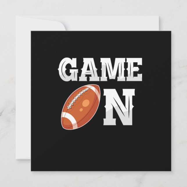 Spiel auf Rugby Player American Football Rugby Bal Einladung (Vorderseite)