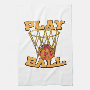 Spiel Ball Basketball. Geschirrtuch