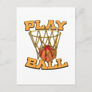 Spiel Ball Basketball. Postkarte