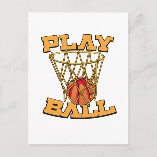 Spiel Ball Basketball. Postkarte (Vorderseite)