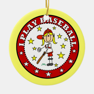 Spiel-Baseball-T-Shirts und Geschenke des Keramikornament