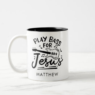Spiel Bass für Jesus Christlich Musiker Zweifarbige Tasse