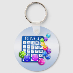 Spiel Bingo! Blauer Schlüsselanhänger