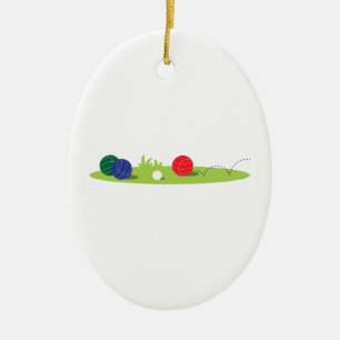 Spiel Bocce Keramik Ornament