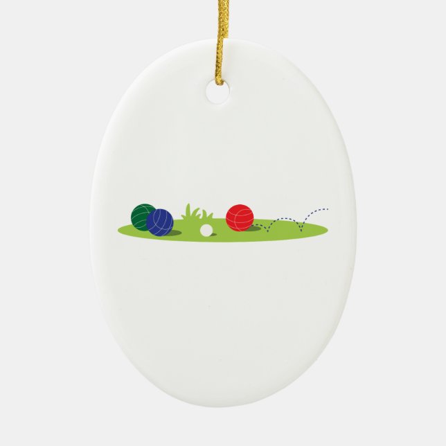 Spiel Bocce Keramik Ornament (Vorne)