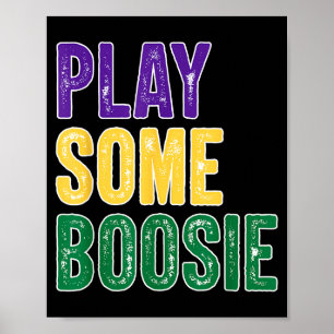 Spiel Boosie Perlen Mardi Gras Karneval Louisiana Poster