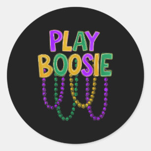 Spiel Boosie Perlen Mardi Gras Karneval Louisiana Runder Aufkleber