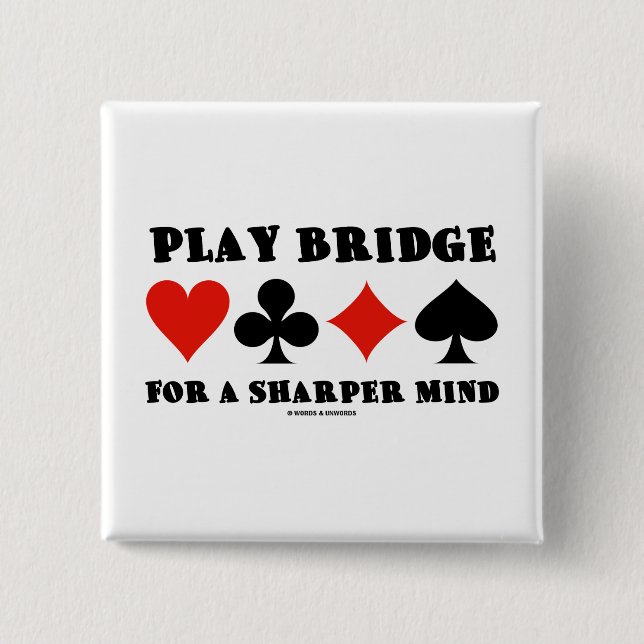 Spiel-Brücke für einen schärferen Verstand Button (Vorderseite)