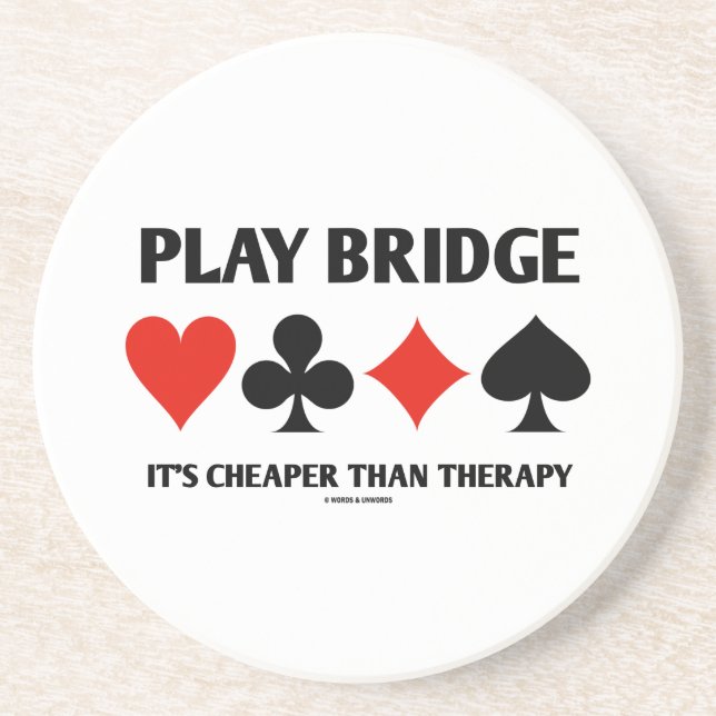 Spiel-Brücke ist es billiger als Therapie Untersetzer (Vorne)