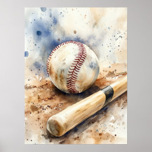 Spiel das Baseball-Spiel Poster