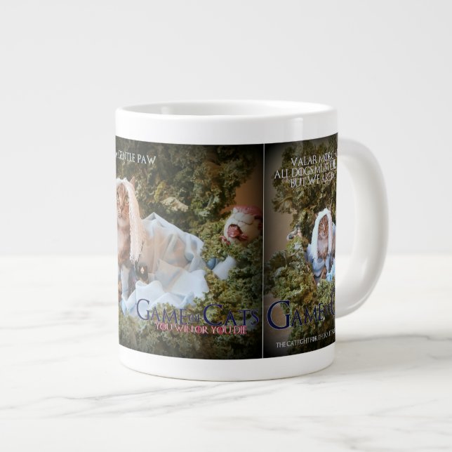 Spiel der Cats-Kaffee-Tasse Jumbo-Tasse (Vorderseite Rechts)