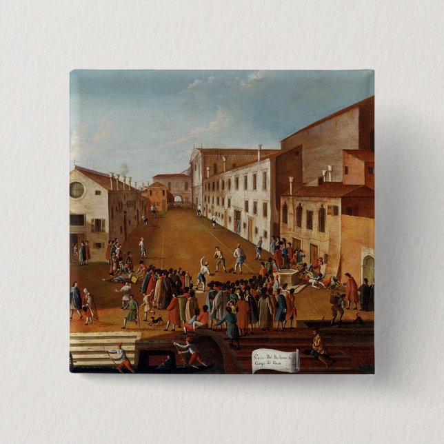 Spiel der Schüsseln im Campo dei Gesuiti, Venedig Button (Vorderseite)