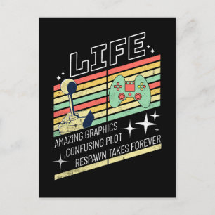 Spiel des Lebens Funny Retro Gamer Postkarte