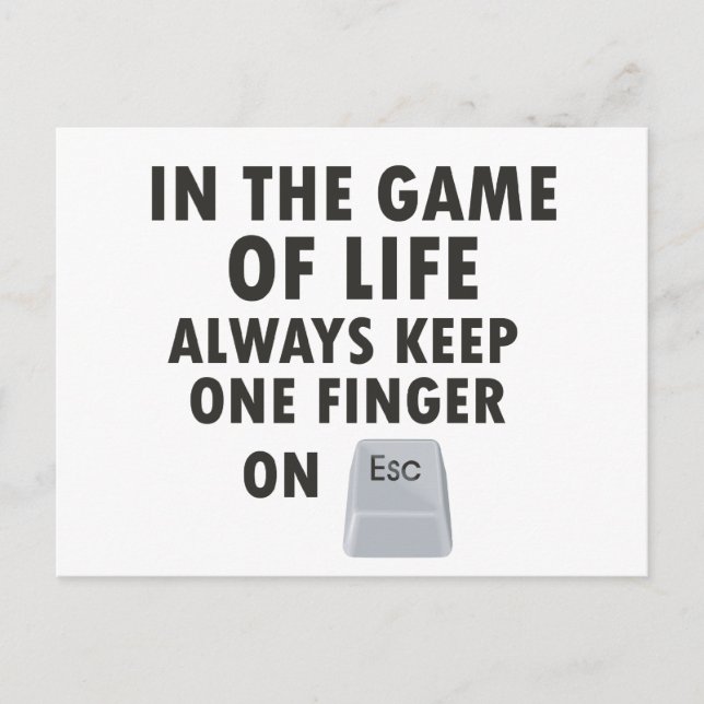 Spiel des Lebens Postkarte (Vorderseite)