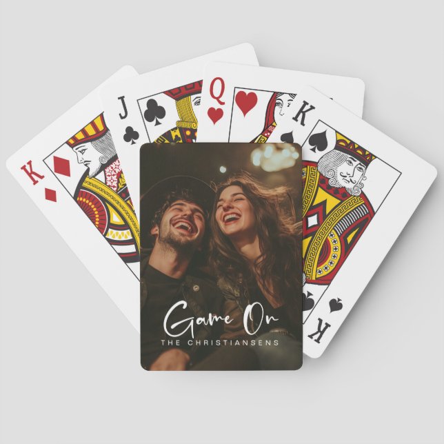 Spiel Ein Custom Foto & Name Spielkarten (Rückseite)