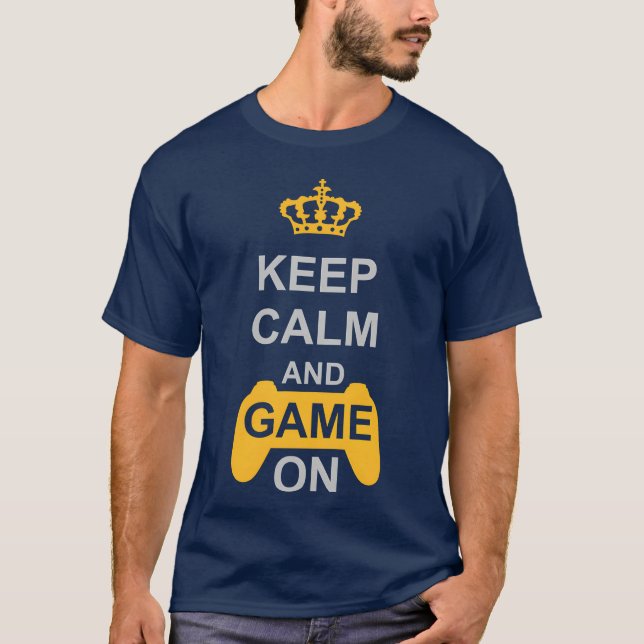 Spiel Ein Keep Calm Retro T-Shirt (Vorderseite)
