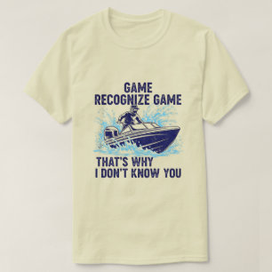 Spiel erkennt Spiel Boating Fischen Grafik T-Shirt