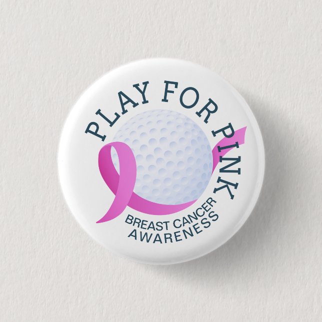 Spiel für rosa Brustkrebs | Schaltfläche Button (Vorderseite)