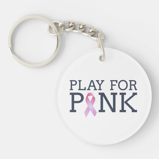 Spiel für rosa Brustkrebs | SCHLÜSSELANHÄNGER (Vorderseite)