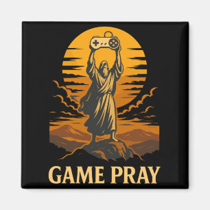 Spiel Gebet Jesus Lustiger Gamer Meme Retro Videos Magnet