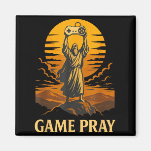 Spiel Gebet Jesus Lustiger Gamer Meme Retro Videos Magnet