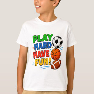 🎮 Spiel hart, hab Spaß, Kid-Geschenk ⭐ T-Shirt