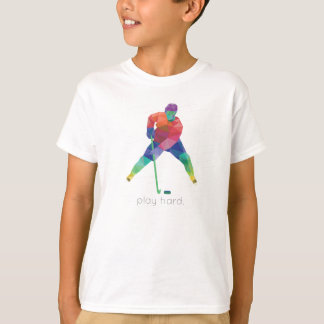 Spiel-hartes Hockey Origami T-Shirt