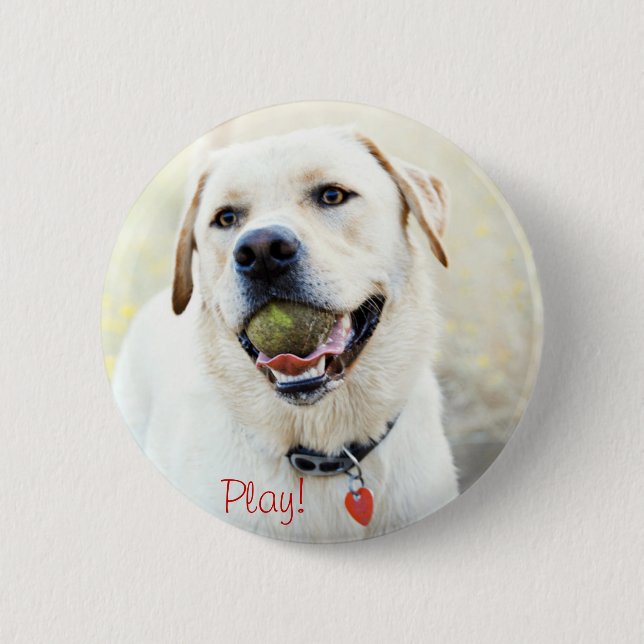 Spiel-Hund Button (Vorderseite)
